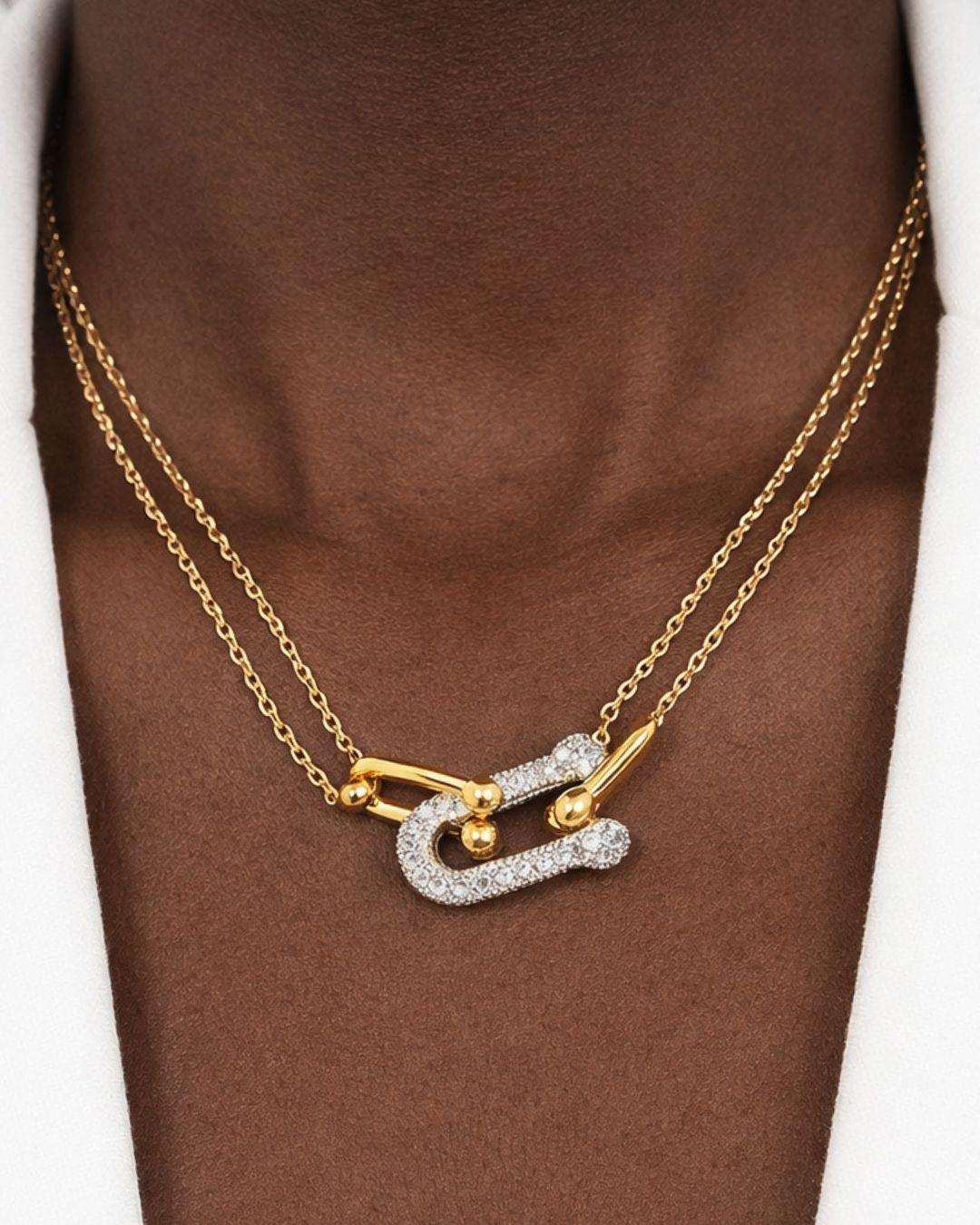 Tara Studded Links Necklace