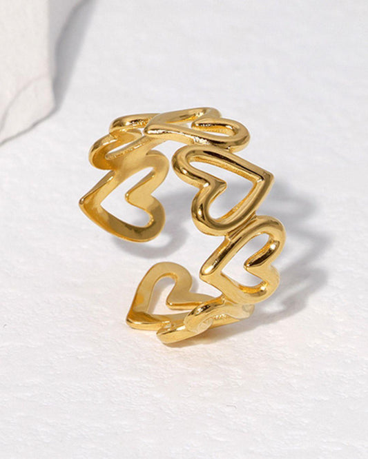 Mina Heart Links Ring
