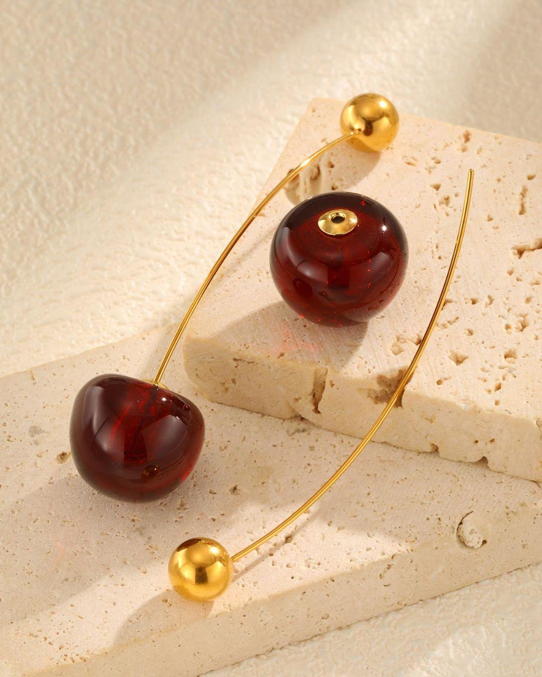 Melia Cherry Drop Earrings