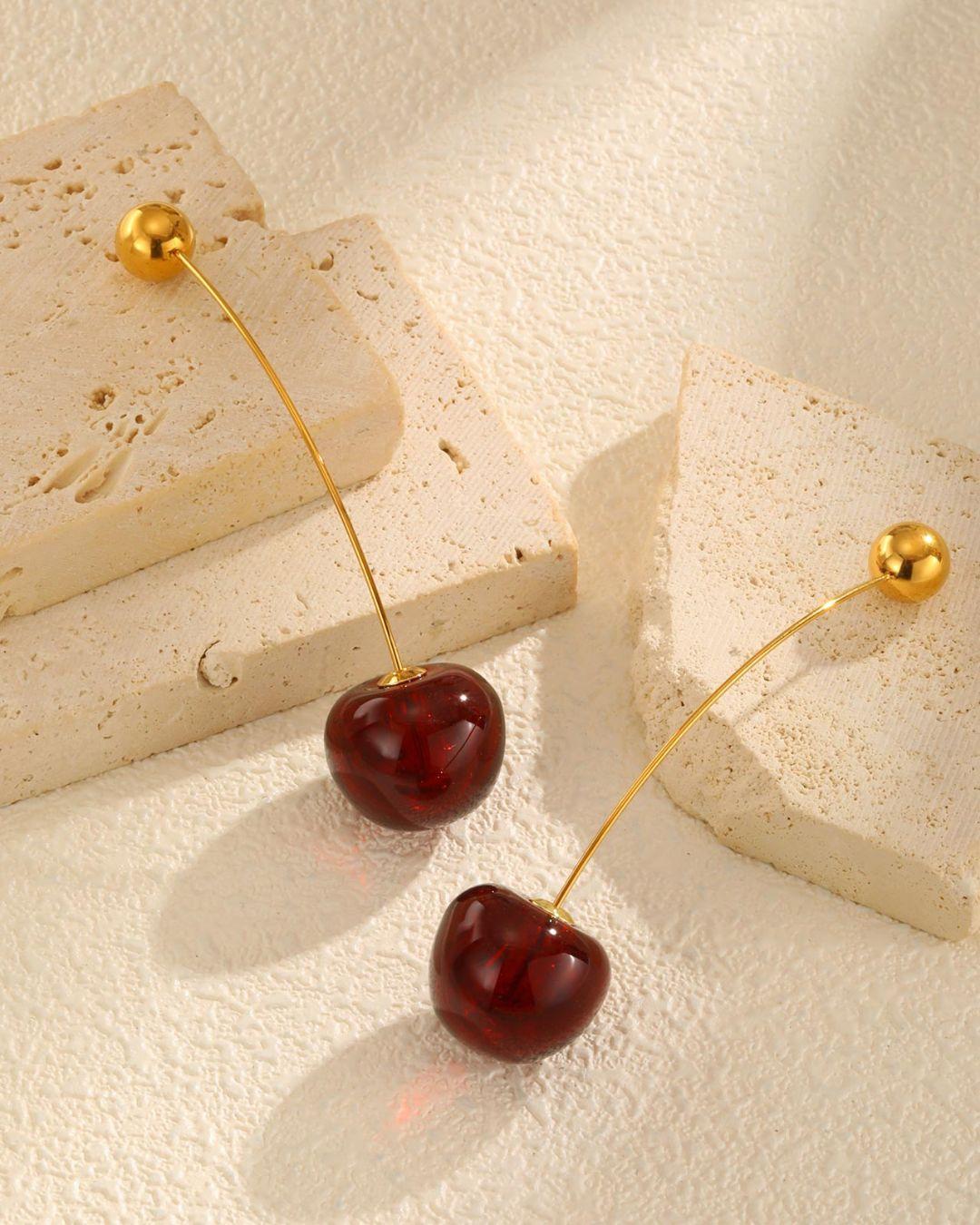 Melia Cherry Drop Earrings