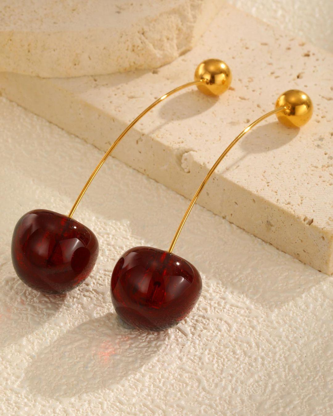 Melia Cherry Drop Earrings
