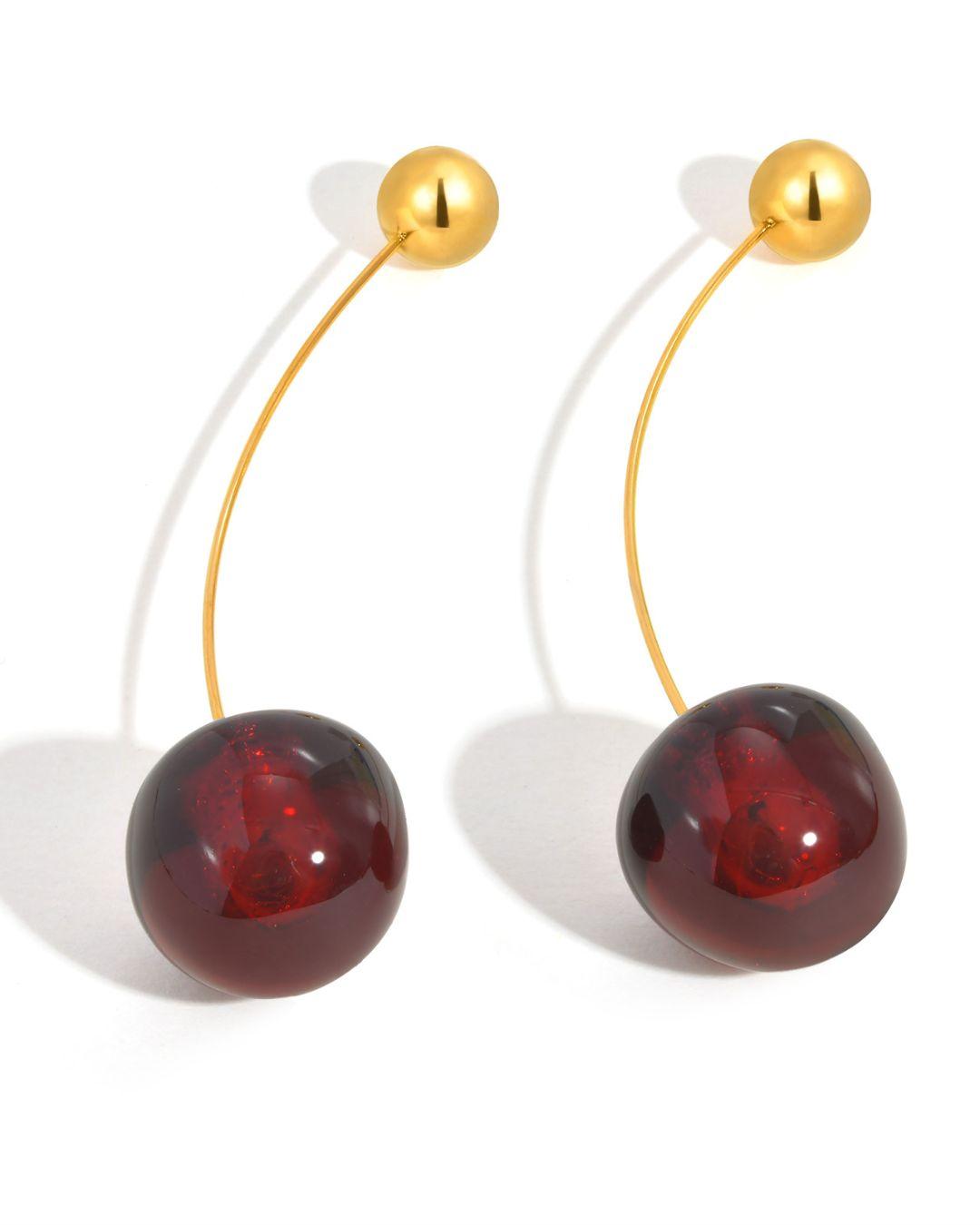 Melia Cherry Drop Earrings