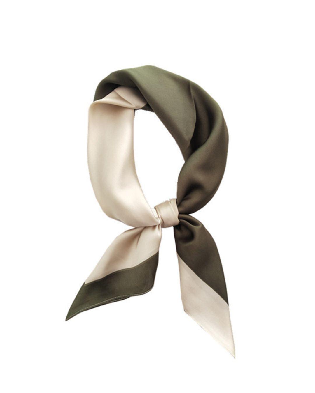 Mellie Block Patterned Satin Silk Scarf