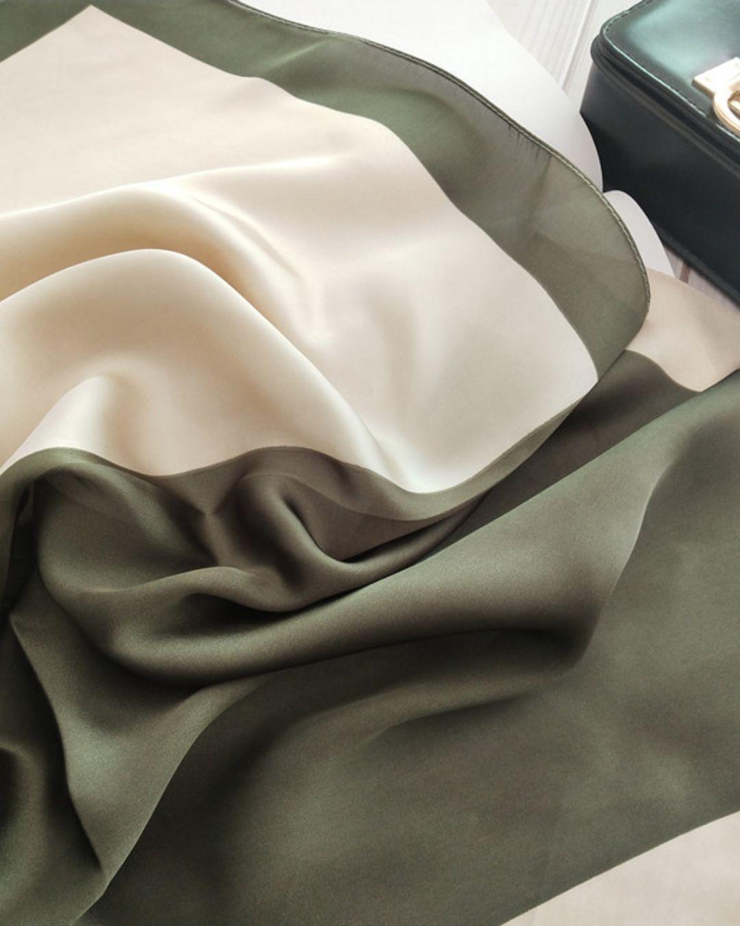 Mellie Block Patterned Satin Silk Scarf