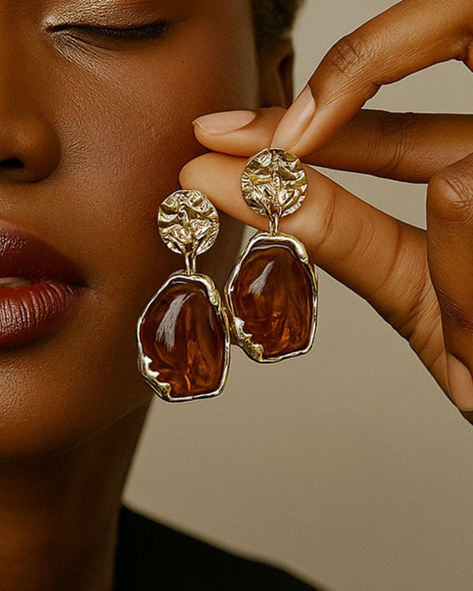 Nia Resin Drop Earrings