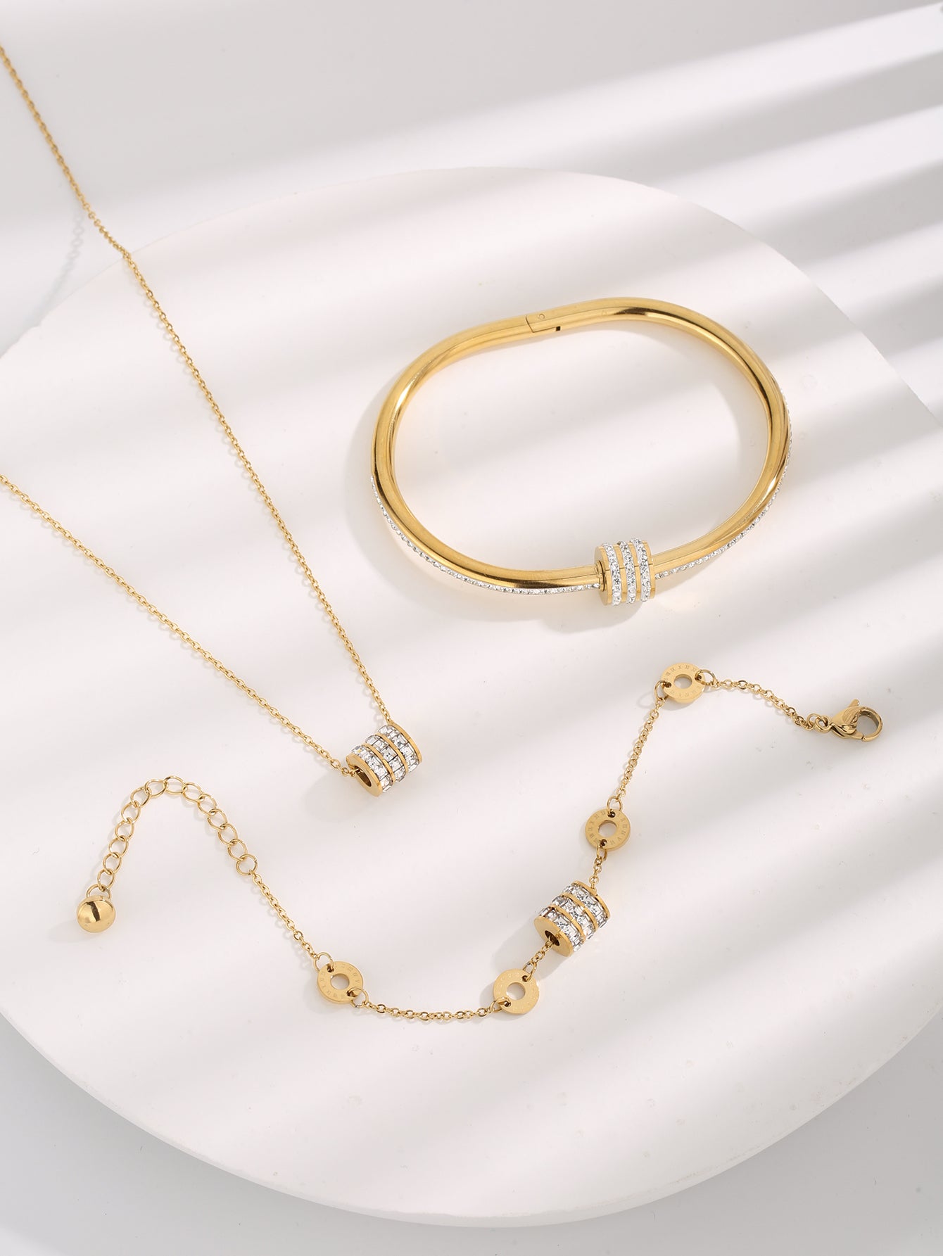 Veya Bracelet, Bangle and Necklace Set